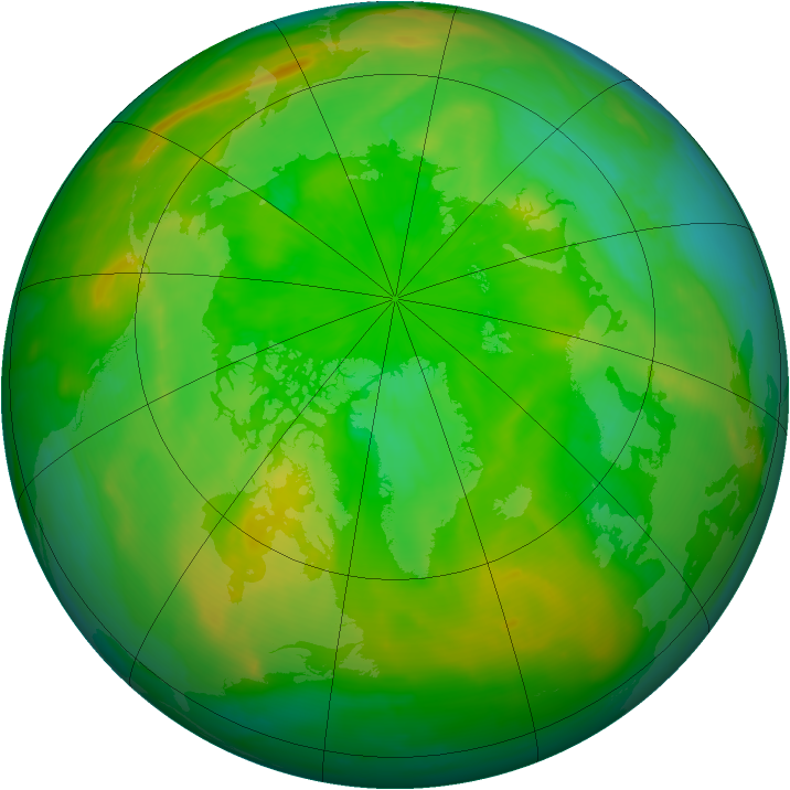 Arctic ozone map for 01 July 2015